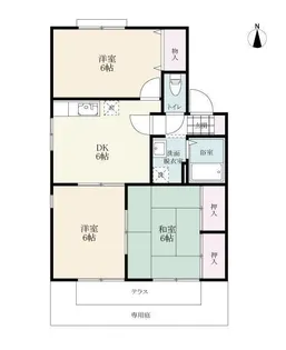 サンビレッジV【1階】の間取り