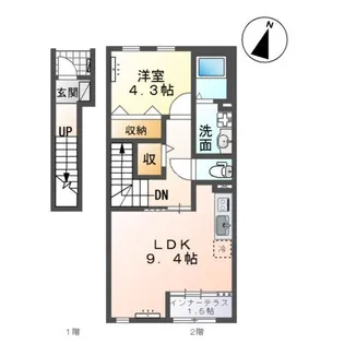 1LDKの間取り画像