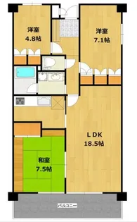 埼玉県蕨市中央2【マンション】の間取り