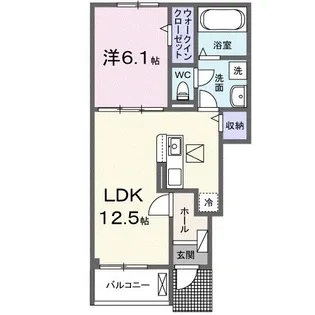 リシェル スクエアI【1階】の間取り