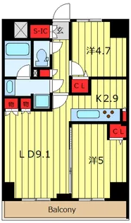 コンフォリア・リヴ根岸二丁目【6階】の間取り