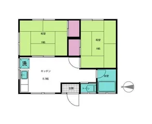 第2みづほハイツ【2階】の間取り