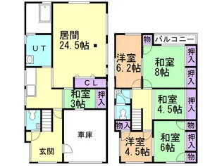 青森県青森市浪打2【一戸建】の間取り