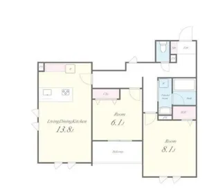 2LDKの間取り画像