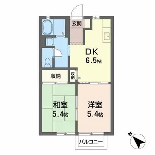 福島県福島市渡利字山ノ下【アパート】の間取り