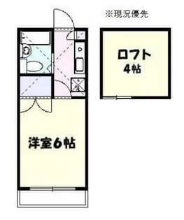 コーポアップル【1階】の間取り