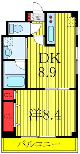 市両マンション【2階】の間取り