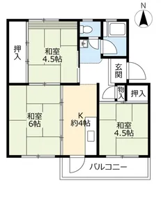 UR長住【4階】の間取り