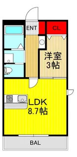 Raffine芝中田【3階】の間取り