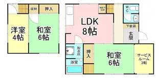 福岡県北九州市戸畑区丸町1【一戸建】の間取り