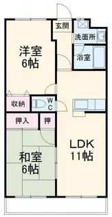 グランポワールII【2階】の間取り