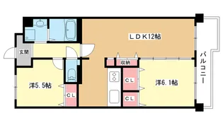 大阪府豊中市稲津町2【マンション】の間取り
