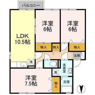 ルミエール A棟【1階】の間取り