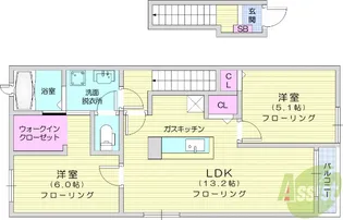 プラシードSK3【2階】の間取り