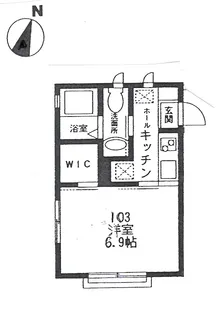 1Kの間取り画像