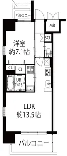 グランカーサ難波元町【5階】の間取り