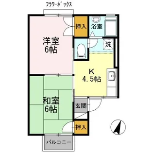 ホワイトコーポアサイI【2階】の間取り