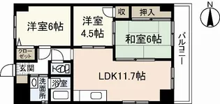 シャルマン財官II【4階】の間取り