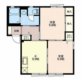 パルまつさかI【1階】の間取り