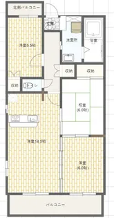 ローズアレイ【4階】の間取り