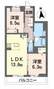 シエン・ド・デミオ 一番館【2階】の間取り
