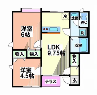 東京都府中市栄町3【アパート】の間取り