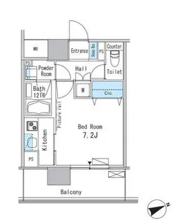 パークフラッツ芝浦【3階】の間取り