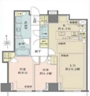 ザ・パークハウス三田タワー【17階】の間取り