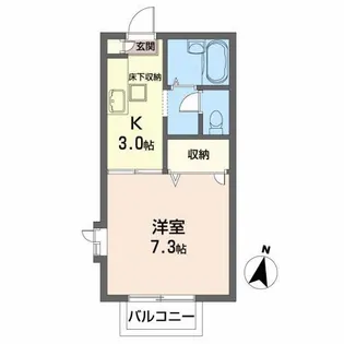 コーポかりん【1階】の間取り