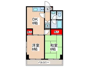 リヴェ-ル丹野【5階】の間取り