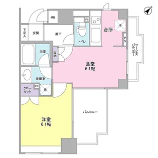 東京都渋谷区恵比寿西1【マンション】の間取り