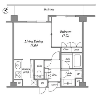 東京都港区南麻布4【マンション】の間取り