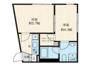 Fullea若林【2階】の間取り