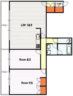 パークハウス【2階】の間取り