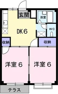 パークハイツみどりが丘【1階】の間取り