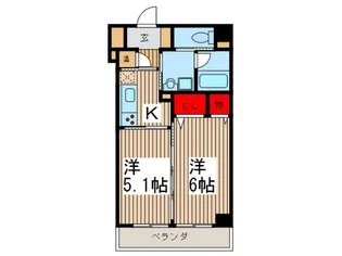 ザ イースト スクエア【5階】の間取り