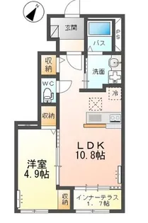 リバティコートH&M V【1階】の間取り