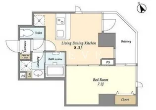 Lien西五反田【9階】の間取り