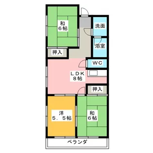 第2シャトープレドパーク【5階】の間取り