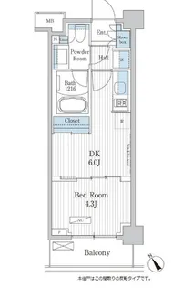 パークアクシス門前仲町テラス【1階】の間取り