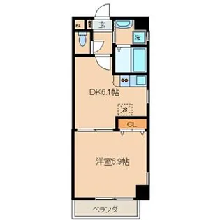 ハイネスト香椎参道【6階】の間取り