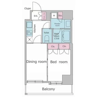 パークフラッツ渋谷代官山【8階】の間取り