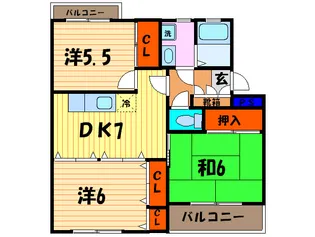 カ-サ・NAKAMURA【2階】の間取り