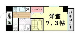 スプランディッド大阪WEST【7階】の間取り