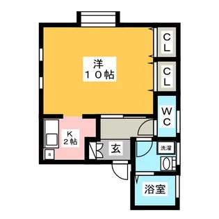 ビューテラス1号館【2階】の間取り