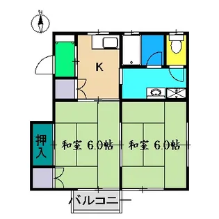 森田マンション 南棟【1階】の間取り