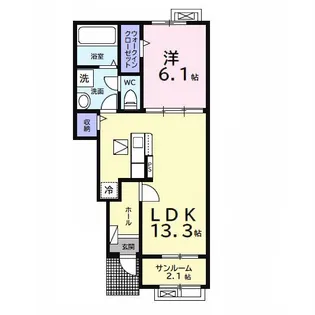 クレスト【1階】の間取り