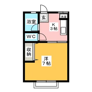 松原ハイツ【1階】の間取り