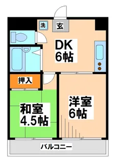 サンハイツミキA【3階】の間取り
