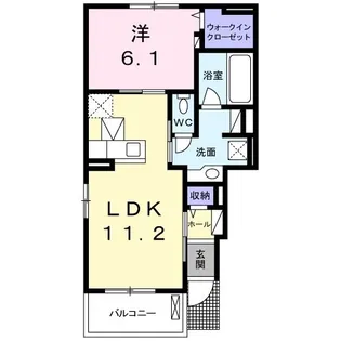 カナディールI【1階】の間取り